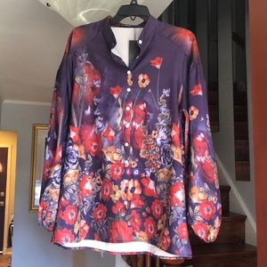 🌺NWT Sheilay Floral Tunic Top Sz L